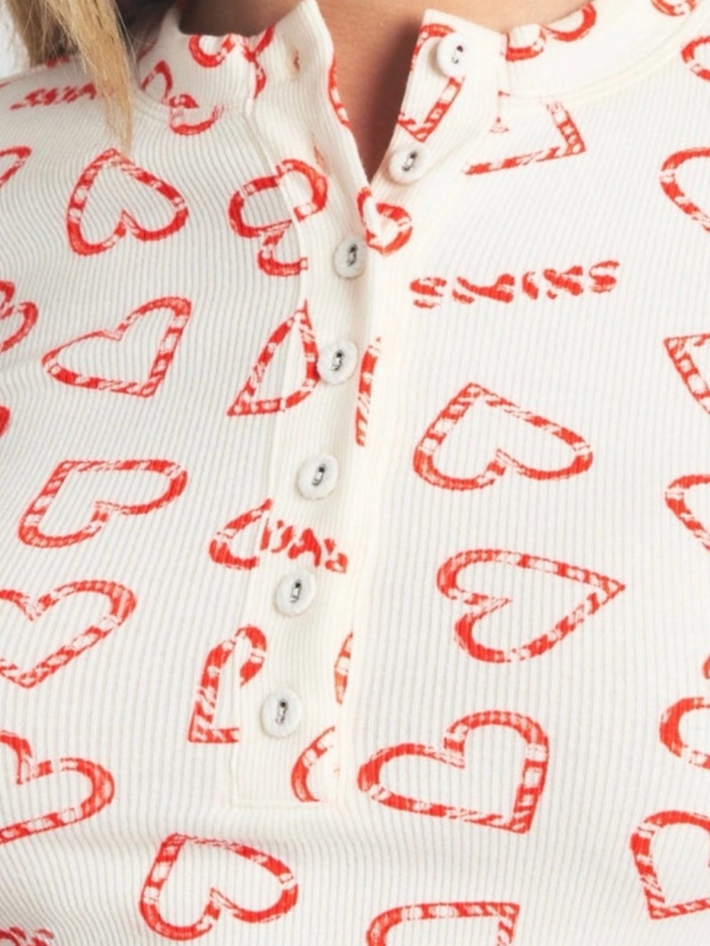 New SKIMS Cotton RIb Henley Pajama Top